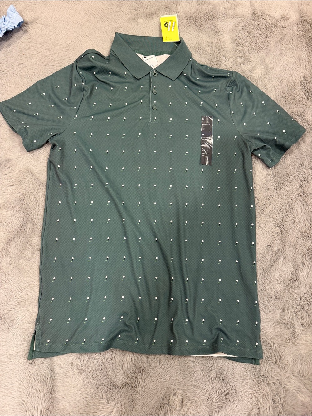 Men's Green Polo Shirt golf shirt Medium